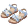 imageOtter MOMO Girls Open Toe Princess Flat Sandals with Comfort Sole Summer SandalsDt04 Blue