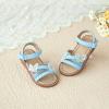 imageOtter MOMO Girls Open Toe Princess Flat Sandals with Comfort Sole Summer SandalsDt04 Blue