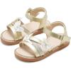 imageOtter MOMO Girls Open Toe Princess Flat Sandals with Comfort Sole Summer SandalsDt04 Gold