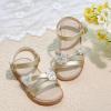 imageOtter MOMO Girls Open Toe Princess Flat Sandals with Comfort Sole Summer SandalsDt04 Gold