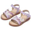 imageOtter MOMO Girls Open Toe Princess Flat Sandals with Comfort Sole Summer SandalsDt04 Purple