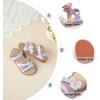 imageOtter MOMO Girls Open Toe Princess Flat Sandals with Comfort Sole Summer SandalsDt04 Purple