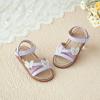 imageOtter MOMO Girls Open Toe Princess Flat Sandals with Comfort Sole Summer SandalsDt04 Purple