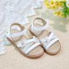 imageOtter MOMO Girls Open Toe Princess Flat Sandals with Comfort Sole Summer SandalsDt04 White