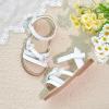 imageOtter MOMO Girls Open Toe Princess Flat Sandals with Comfort Sole Summer SandalsDt04 White