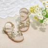 imageOtter MOMO Girls Open Toe Princess Flat Sandals with Comfort Sole Summer SandalsDt05 Gold