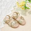 imageOtter MOMO Girls Open Toe Princess Flat Sandals with Comfort Sole Summer SandalsDt05 Gold