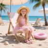 imageOtter MOMO Girls Open Toe Princess Flat Sandals with Comfort Sole Summer SandalsDt05 Pink