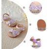 imageOtter MOMO Girls Open Toe Princess Flat Sandals with Comfort Sole Summer SandalsDt05 Purple