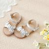 imageOtter MOMO Girls Open Toe Princess Flat Sandals with Comfort Sole Summer SandalsDt05 Silver