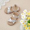 imageOtter MOMO Girls Open Toe Princess Flat Sandals with Comfort Sole Summer SandalsDt05 Silver