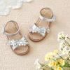 imageOtter MOMO Girls Open Toe Princess Flat Sandals with Comfort Sole Summer SandalsDt05 Silver