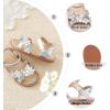 imageOtter MOMO Girls Open Toe Princess Flat Sandals with Comfort Sole Summer SandalsDt05 Silver