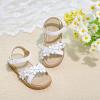 imageOtter MOMO Girls Open Toe Princess Flat Sandals with Comfort Sole Summer SandalsDt05 White