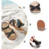 imageOtter MOMO Girls Open Toe Princess Flat Sandals with Comfort Sole Summer SandalsDt06 Black