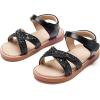 imageOtter MOMO Girls Open Toe Princess Flat Sandals with Comfort Sole Summer SandalsDt06 Black