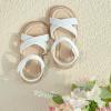 imageOtter MOMO Girls Open Toe Princess Flat Sandals with Comfort Sole Summer SandalsDt06 White