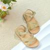 imageOtter MOMO Girls Open Toe Princess Flat Sandals with Comfort Sole Summer SandalsDt07 Gold