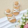 imageOtter MOMO Girls Open Toe Princess Flat Sandals with Comfort Sole Summer SandalsDt07 White