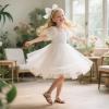 imageOtter MOMO Girls Open Toe Princess Flat Sandals with Comfort Sole Summer SandalsDt07 White