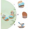 imageOtter MOMO Girls Open Toe Princess Flat Sandals with Comfort Sole Summer SandalsDt09 Blue