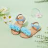 imageOtter MOMO Girls Open Toe Princess Flat Sandals with Comfort Sole Summer SandalsDt09 Blue