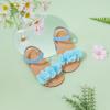 imageOtter MOMO Girls Open Toe Princess Flat Sandals with Comfort Sole Summer SandalsDt09 Blue