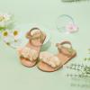 imageOtter MOMO Girls Open Toe Princess Flat Sandals with Comfort Sole Summer SandalsDt09 Gold