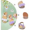 imageOtter MOMO Girls Open Toe Princess Flat Sandals with Comfort Sole Summer SandalsDt09 Purple