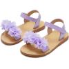 imageOtter MOMO Girls Open Toe Princess Flat Sandals with Comfort Sole Summer SandalsDt09 Purple