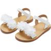 imageOtter MOMO Girls Open Toe Princess Flat Sandals with Comfort Sole Summer SandalsDt09 White