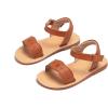 imageOtter MOMO Girls Open Toe Princess Flat Sandals with Comfort Sole Summer SandalsDt10 Brown