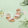 imageOtter MOMO Girls Open Toe Princess Flat Sandals with Comfort Sole Summer SandalsDt10 White