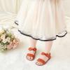 imageOtter MOMO Girls Open Toe Princess Flat Sandals with Comfort Sole Summer SandalsDt11 Brown