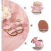 imageOtter MOMO Girls Open Toe Princess Flat Sandals with Comfort Sole Summer SandalsDt11 Pink