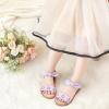 imageOtter MOMO Girls Open Toe Princess Flat Sandals with Comfort Sole Summer SandalsDt11 Purple