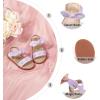 imageOtter MOMO Girls Open Toe Princess Flat Sandals with Comfort Sole Summer SandalsDt11 Purple