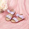 imageOtter MOMO Girls Open Toe Princess Flat Sandals with Comfort Sole Summer SandalsDt11 Purple