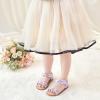 imageOtter MOMO Girls Open Toe Princess Flat Sandals with Comfort Sole Summer SandalsDt11 Purple