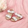 imageOtter MOMO Girls Open Toe Princess Flat Sandals with Comfort Sole Summer SandalsDt11 White