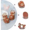 imageOtter MOMO Girls Open Toe Princess Flat Sandals with Comfort Sole Summer SandalsDt12 Brown