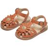 imageOtter MOMO Girls Open Toe Princess Flat Sandals with Comfort Sole Summer SandalsDt12 Brown