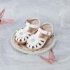 imageOtter MOMO Girls Open Toe Princess Flat Sandals with Comfort Sole Summer SandalsDt12 White