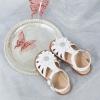 imageOtter MOMO Girls Open Toe Princess Flat Sandals with Comfort Sole Summer SandalsDt12 White