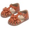 imageOtter MOMO Girls Open Toe Princess Flat Sandals with Comfort Sole Summer SandalsDt13 Brown