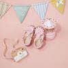 imageOtter MOMO Girls Open Toe Princess Flat Sandals with Comfort Sole Summer SandalsDt13 Pink