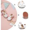 imageOtter MOMO Girls Open Toe Princess Flat Sandals with Comfort Sole Summer SandalsDt13 White