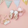imageOtter MOMO Girls Open Toe Princess Flat Sandals with Comfort Sole Summer SandalsDt13 White