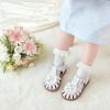 imageOtter MOMO Girls Open Toe Princess Flat Sandals with Comfort Sole Summer SandalsDt13 White
