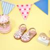 imageOtter MOMO Girls Open Toe Princess Flat Sandals with Comfort Sole Summer SandalsDt15 Pink